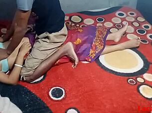 Indian wife in red saree gets fucked! 😏