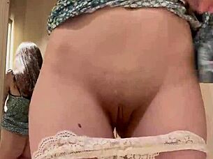 i got caught trying on a cute dress in the store before buying