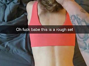 a cheating yoga milf gets fucked by her instructor on snapchat, cucked and creampied