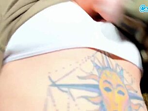 naughty teen 18+ soldier almost caught masturbating in the field?