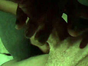 Ebony Tits Get Cumshot in Interracial Scene