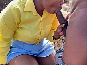 Does outdoor bbc pound juicy ebony pussy?