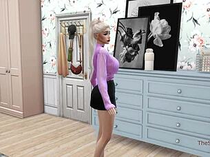 Lesbian wrestling where stepsister dominates and fucks her rival hard.