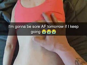 a cheating yoga milf gets fucked by her instructor on snapchat, cucked and creampied