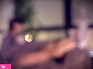 in a cozy evening, she teases her big ass with toys and dildo while masturbating softly