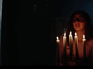 why does the nerdy girl submit to the old blonde's big tits in the gothic manor?