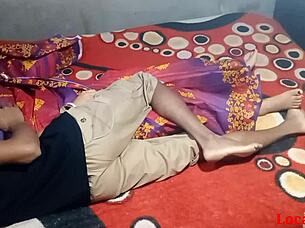 Indian wife in red saree gets fucked! 😏