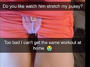 a cheating yoga milf gets fucked by her instructor on snapchat, cucked and creampied