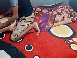 Indian wife in red saree gets fucked! 😏