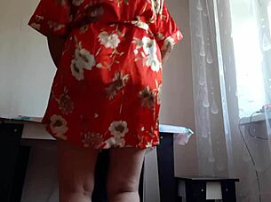 Girlfriend at store, mother fucks me passionately with strapon. Moaning loudly?