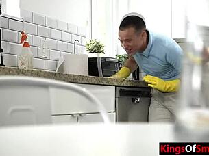 Wow! Uma Jolie Deflowers Her Virgin Stepbrother Hard!