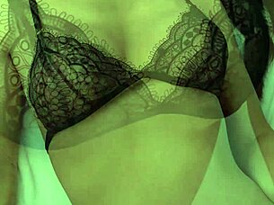 Japanese sex doll in black lingerie