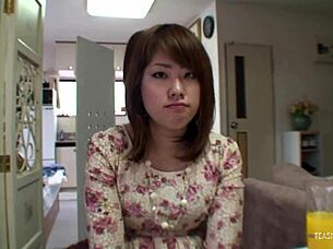 Megumi feels grateful, sucking him off after deep pounding until he cums in mouth