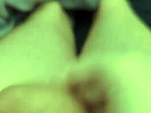 Feeling aroused while masturbating to that big cock in homemade porn