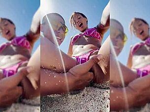 섹시 라티나가 해변에서 손가락질 당해?