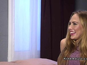 brunette feels bound flogging and anal fuck