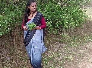 Indian Kavita Bhabhi enjoys time in the jungle with her husband.