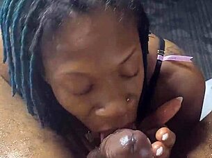 Lalola Klitz deep throating big cock!