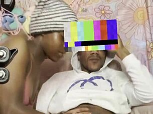 Intriguing casual fuck on florida sofa with monster cock.