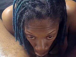 Lalola Klitz deep throating big cock!