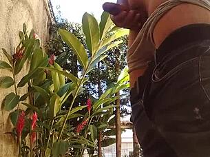 Solo Boy Masturbates Outdoors In Intense Session