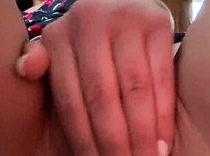 Detailed instructions for jerking off to homemade close-up of hairy wet pussy in pantyhose with handjob and cunilingus