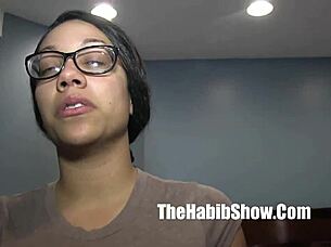 18 year old freaky thick ebony girl gets her pussy banged hard in the ghetto hood after striptease