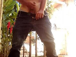 Solo Boy Masturbates Outdoors In Intense Session