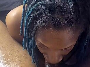 Lalola Klitz deep throating big cock!