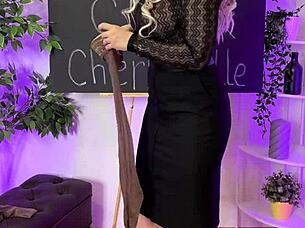 Sexy Milf In See-Through Stockings At Club