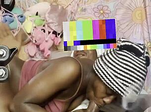 Intriguing casual fuck on florida sofa with monster cock.