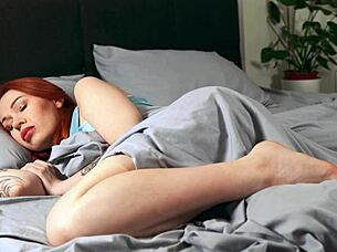 Rough Night With Redhead Stepmom In Bed