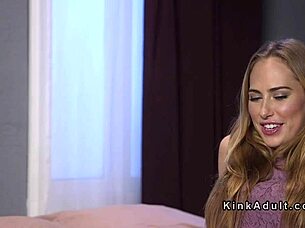 brunette feels bound flogging and anal fuck