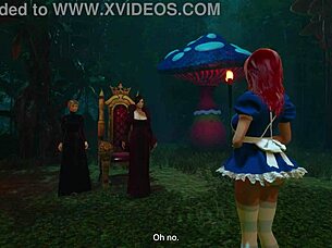 Let's explore Caroline's fantasies with lesbian strapon action outdoors