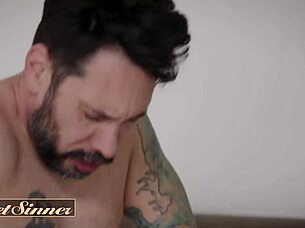 Sweet sinner petite milf bounces on rock hard cock 😍