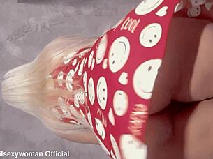 latina blonde in little dress with big ass and hairy pussy