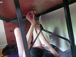 Is This Table Handjob Enough To Satisfy Your Huge Cock Cravings?