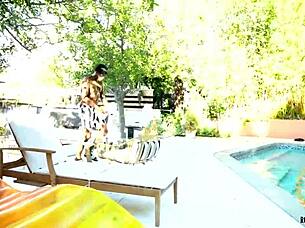 sexy kruel kitty gets massaged and fucked outdoors