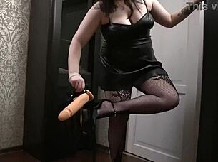 big tits with tattoo in casual conversation