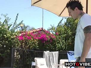 big ass stepsister gets fucked in pool after muff diving