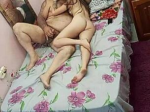 Very New Young Girl And Old Bodybuilder!