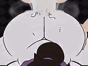 Jaiden's big tits get titty fucked and pussy pounded in group session with big cocks