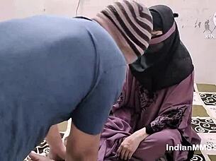 indian muslim bhabhi in hijab gets hot sex with husband.