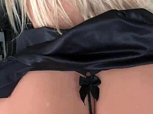 she says here's your cute blonde fuck doll