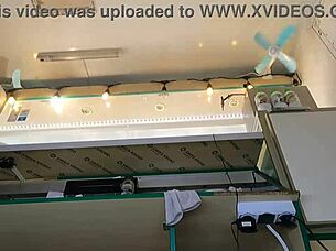 Super Sexy Slim Chick in Thongs and Braless!