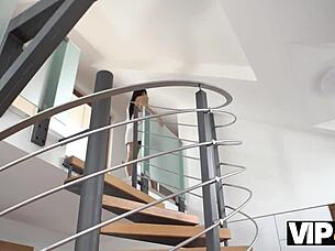 Old Guy Enjoys Young GF Riding Boner On Bed