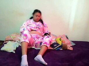 my stepsister always masturbates, wants to suck my cock