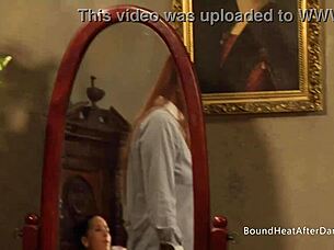 i watch mistress whip tied lesbian slave's ass until she orgasms from licking