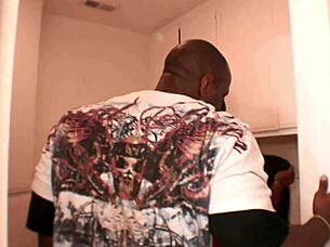 Decollecter rides reverse cowgirl, big black tits bouncing on bed