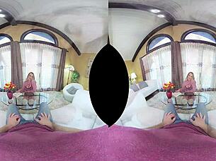 vrhush big booty cali carter fucked in vr with blowjob and swallow